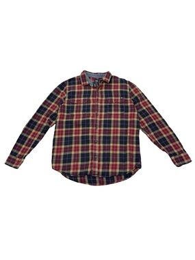 Vans Men’s Burgundy & Black Plaid Flannel Shirt